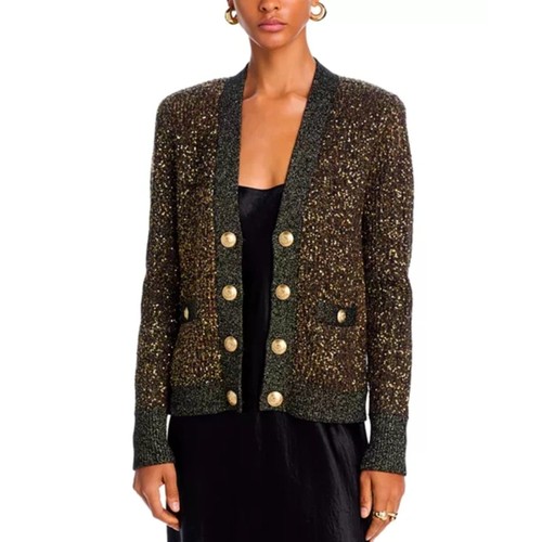 Cardigan agence nero oro - e,