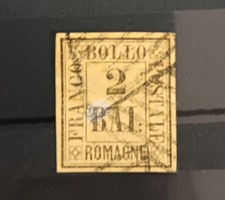 Francobollo Antichi Stati 2 Bai ROMAGNE GOVERNO PROVVISORIO
