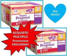 Pampers Progressi Esa Pacco Mutandino - 114 taglia 4 Maxi - 102 taglia 5 Junior