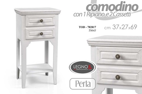 Comodino cassetti shabby - 2,