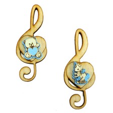 33039 Bomboniere Calamita Magnete Cuore Chiave Sol Violino Orso Unicorno Bimbo