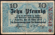 APOLDA 1917 RARA 10 Pfennig