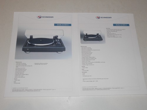 Brochure giradischi doppio