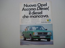 advertising Pubblicità 1979 OPEL ASCONA DIESEL