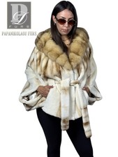 Mantello in vera pelliccia di