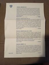 Listino Auto Sportive Lancia Marzo 1967 Introvabile Assoluta RARITÀ