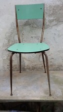 Antica SEDIA in FORMICA anni '60 verde acqua vintage modernariato