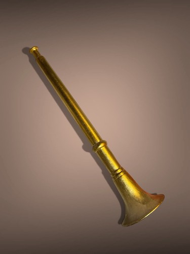 Tromba legno foglia oro - , per