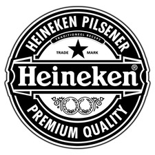 Adesivo Heineken Logo Nero #3