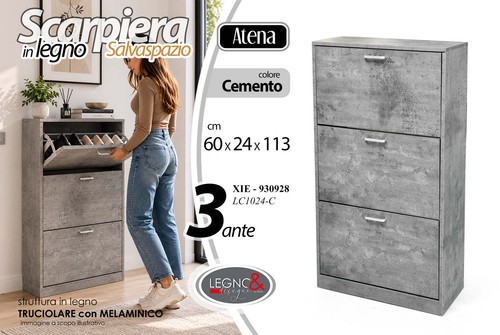 Scarpiera ante cemento color - ante,