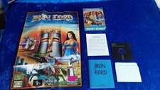 RG3 VINTAGE COMMODORE 64 DISK  128 IRON LORD UBI SOFT COMPLETE WITH POSTER RARE