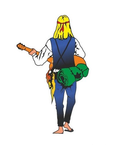 Adesivo vintage vagabond - adesivo, ''vagabond''