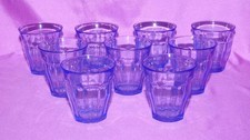 LOTTO SERVIZIO 9 BICCHIERI VETRO  BLU CASA CUCINA