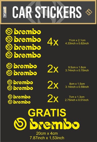 10x adesivi pinze - pinze, brembo