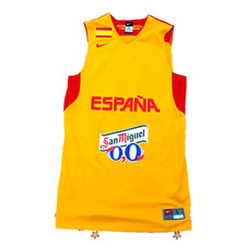 Maglia Nike Spagna Nazionale Pallacanestro 2013 Maglia Gialla Uomo Taglia S