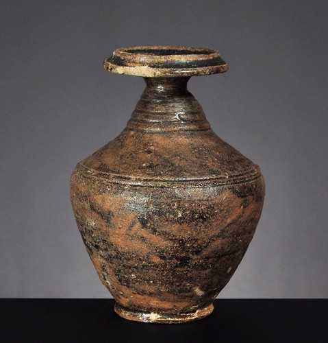 Vaso khmer smaltato - khmer, marrone