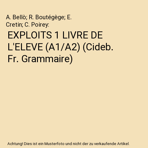 Exploits livre l eleve - livre, de