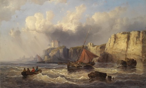 Squisito dipinto olio - , tramonto