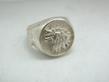 ANELLO UOMO TESTA DI LUPO IN