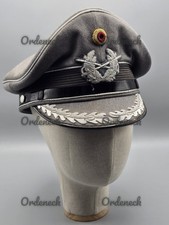 PRIMO ESERCITO TEDESCO BERRETTO CON VISIERA - ESERCITO - UFFICIALI DI STATO MAGGIORE - TAGLIA 59 - ROSONE - BW