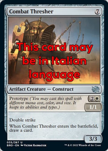 Mtg combat thresher foil exc - mtg,