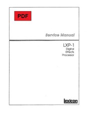 Lexicon lxp service - manual, +