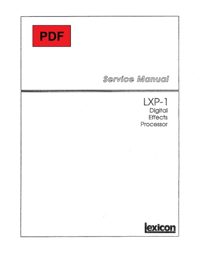 Lexicon lxp service manual - lxp-1,