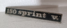 SCRITTA fregio logo targhetta 150 SPRINT V.  originale d'epoca di metallo