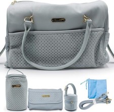 PASTELLO - BORSA NASCITA NEONATO BIMBO MAMMA MULTIFUNZIONE CON ACCESSORI AZZURRO