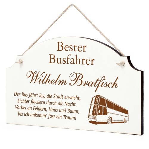Schild bester busfahrer - schild,