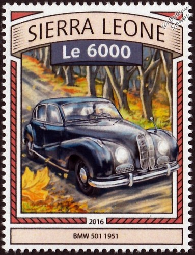Francobollo auto epoca - auto, bmw