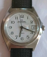 Montre homme Wasmann 36 mmm des années 80 vieux stock Fonctionne