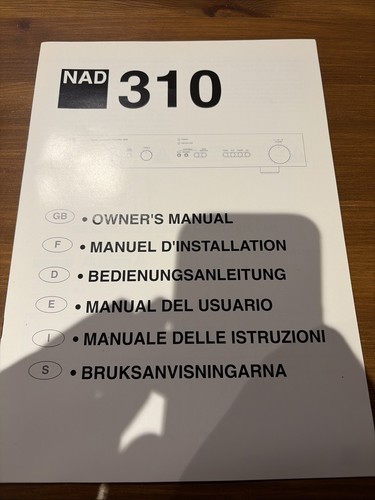 Nad 310 amplificatore manuale - 310,