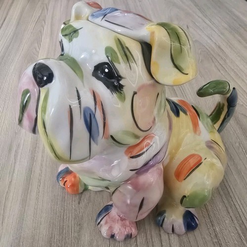 Teiera cinese bulldog - bulldog, dipinta