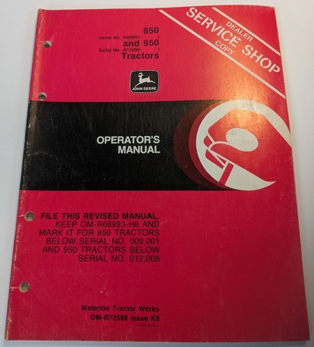 Manuale operatore john deere - manuale,