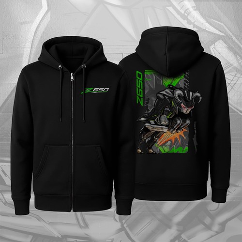 Felpa con cappuccio zip - , moto