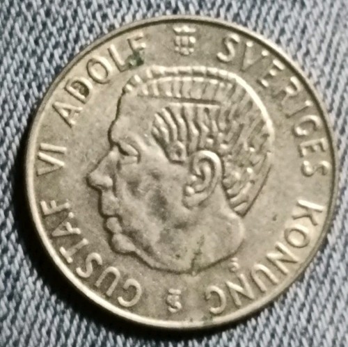 Suecia corona 1960 plata - suecia,