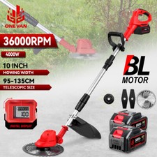 DECESPUGLIATORE A BATTERIA TAGLIABORDI ELETTRICO 4000W TAGLIAERBA 2 BATTERIE