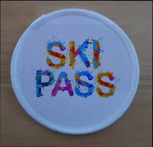 Skiing ski skier patch badge - skiing,