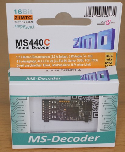Decoder audio zimo dcc ms440c - decoder,