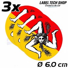 3x Sizilien Aufkleber –