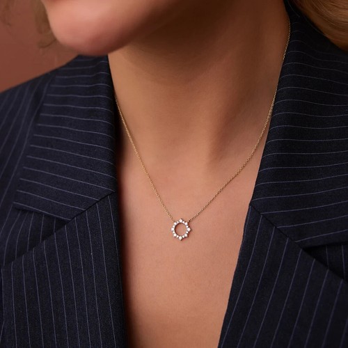 Collana donna cerchio sole