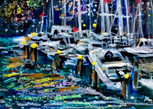 Aceo quadro originale - originale, fuochi