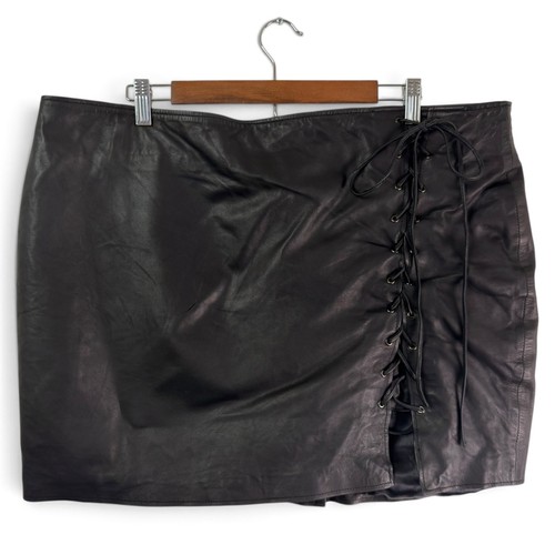 Minigonna pelle nera - in,
