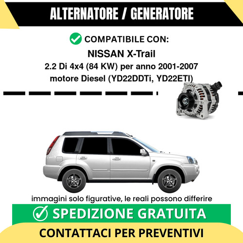 Alternatore nissan trail 2 - x-trail, 2.2