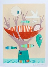 Catia Piacentini - Serigrafia polimaterica originale, P.A. firmata