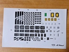 MA IL TRENO 109 Composizione di decals adesive per accessori Scala H0