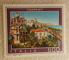 FRANCOBOLLO ITALIA-SANREMO-600