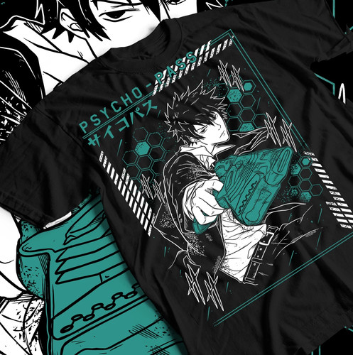 Shirt psycho pass anime - pass, nera