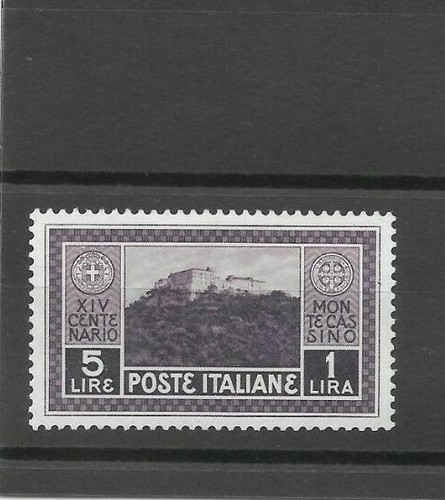 Regno 1929 montecassino lire - regno,